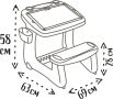 Ергономично детско бюро с поставка за крачета, снимка 2