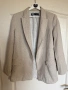  Zara ръстик елегантен бежов блейзър сако овърсайз модел с елегантна раирана подплата вискоза  , снимка 7