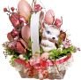 Великденска декорация # 2. Украса за Великдан в кошница - 26 см, снимка 1 - Декорация за дома - 45493333