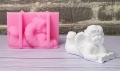 3D лежащ Ангел дете с книга силиконов молд форма фондан шоколад гипс свещ декор, снимка 1