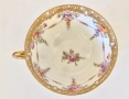 Dresden Germany  Circa 1884  Wolfsohn  Tea Cup & Saucer, Footed, Richly Gilded , снимка 5