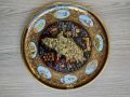 Позлатена керамична чиния от о-в Родос, снимка 1 - Други - 45554380