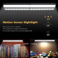 ЛЕД лампа за гардероб със сензор и USB зареждане   Супер ярка светлина за шкаф, гардероб, легло, лам, снимка 5 - Лед осветление - 45699960