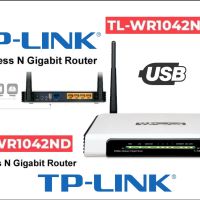 Гигабитов Рутер TP-Link TL-WR1042ND с USB порт, снимка 1 - Рутери - 45776930