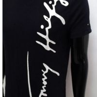 Мъжка тениска Tommy Hilfiger , черни тениски с надпис, снимка 2 - Тениски - 45579611