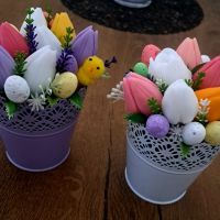 Великденски букети , снимка 2 - Изкуствени цветя - 45295772