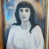 Портрет - масло. Портрет на поетесата Надя Кехлибарева., снимка 1 - Картини - 45416690