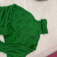 Дамски зелен пуловер, снимка 2 - Блузи с дълъг ръкав и пуловери - 45256360