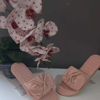 Дамски чехли от Еко кожа с панделка 🎀, снимка 3 - Маратонки - 45503452