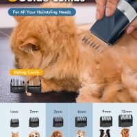 ETROBOT Комплект машинка за подстригване на кучета, акумулаторна безжична нискошумна за гъста козина, снимка 4 - За кучета - 45718114