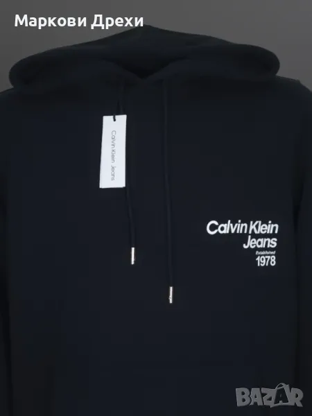 Calvin Klein Jeans Суичер с ЩАМПА на ГЪРБА - S M L XL XXL с Етикет, снимка 1