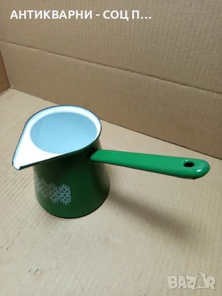 Соц Старо Емайлирано Голямо Джезве 1.300лт., снимка 1