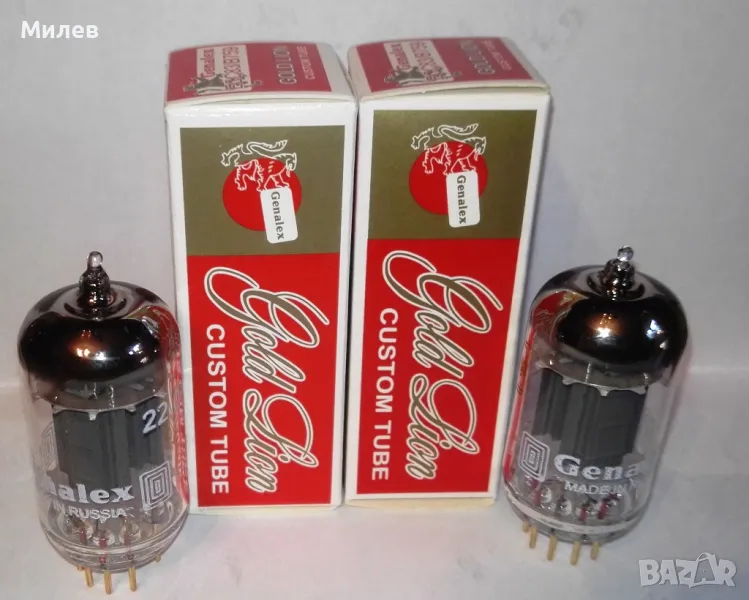 Две нови ECC83/B7B9 GENALEX GOLD LION CUSTOM TUBES, снимка 1