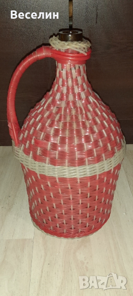 Стара плетена дамаджана Евтино , снимка 1