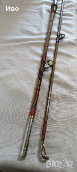 Колекционерска японска ръчно изработена стара бамбукова пръчка, снимка 1