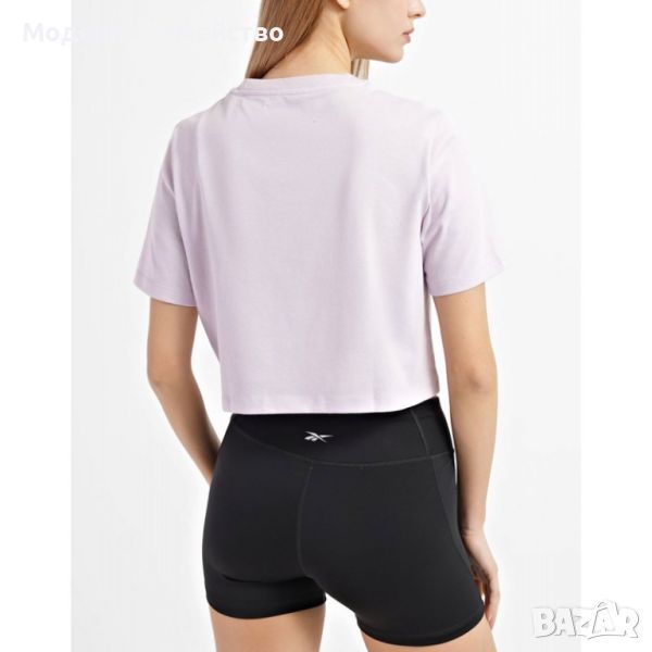 Дамска тениска reebok identity crop tee purple, снимка 1