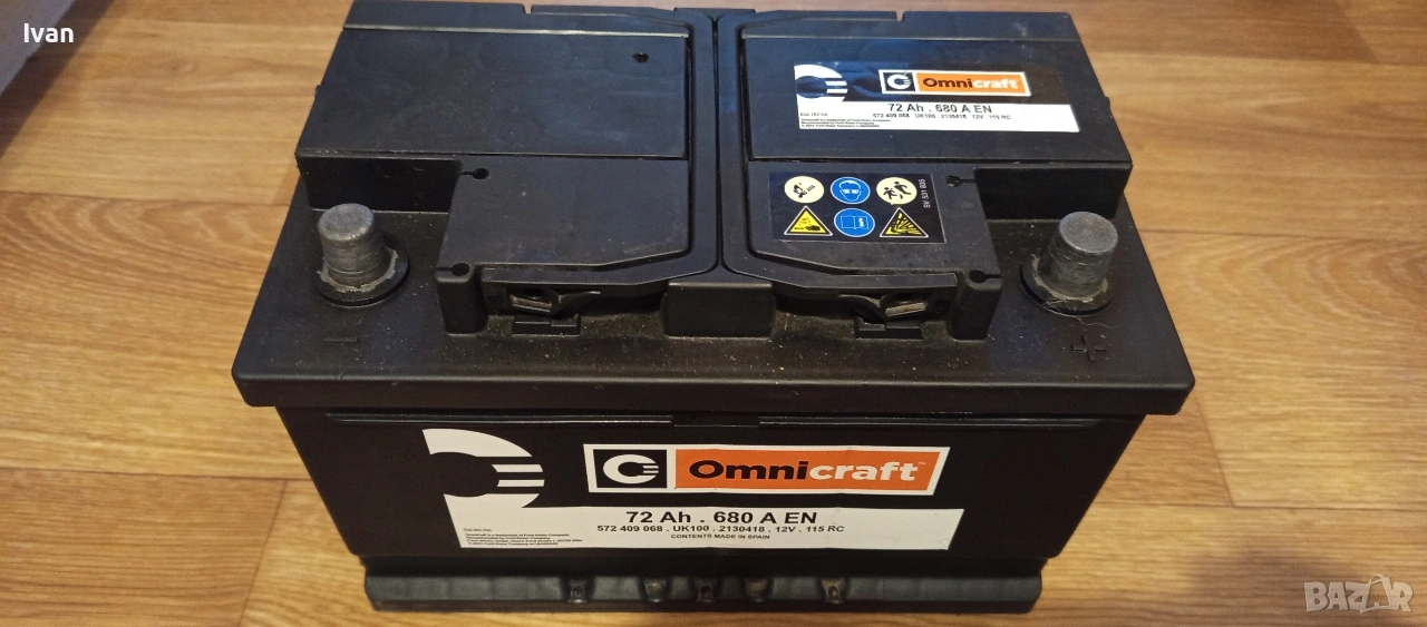 Акумулатор Omni Craft by Varta 72Ah 680A , снимка 1