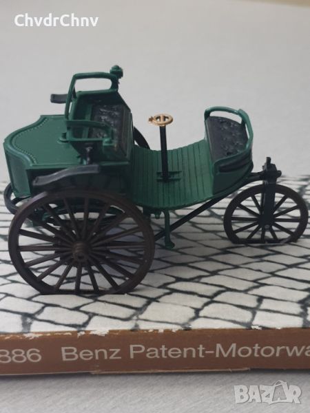 НОВА рядка колекционерска количка Мерцедес модел 1886 BENZ PATENT-MOTORWAGEN, снимка 1