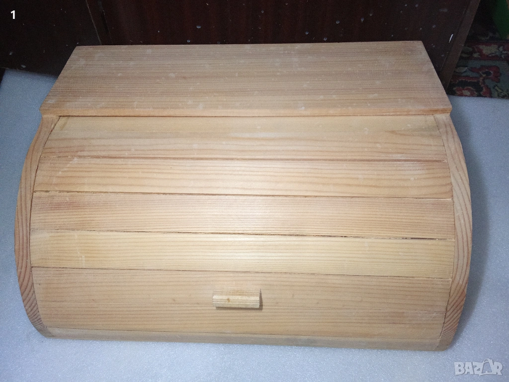 Дървена кутия за хляб, снимка 1