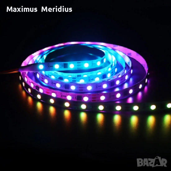 Дигитална Адресируема LED лед  neopixel  Лента 12V +ПОДАРЪК контролер, снимка 1