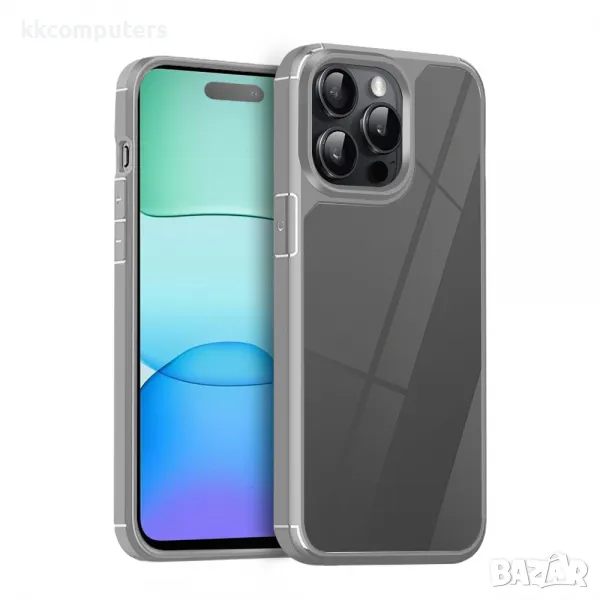 Калъф силикон Shock Прозрачен /Сива рамка/ за Xiaomi Redmi Note 13 Pro 5G Баркод : 3131822, снимка 1