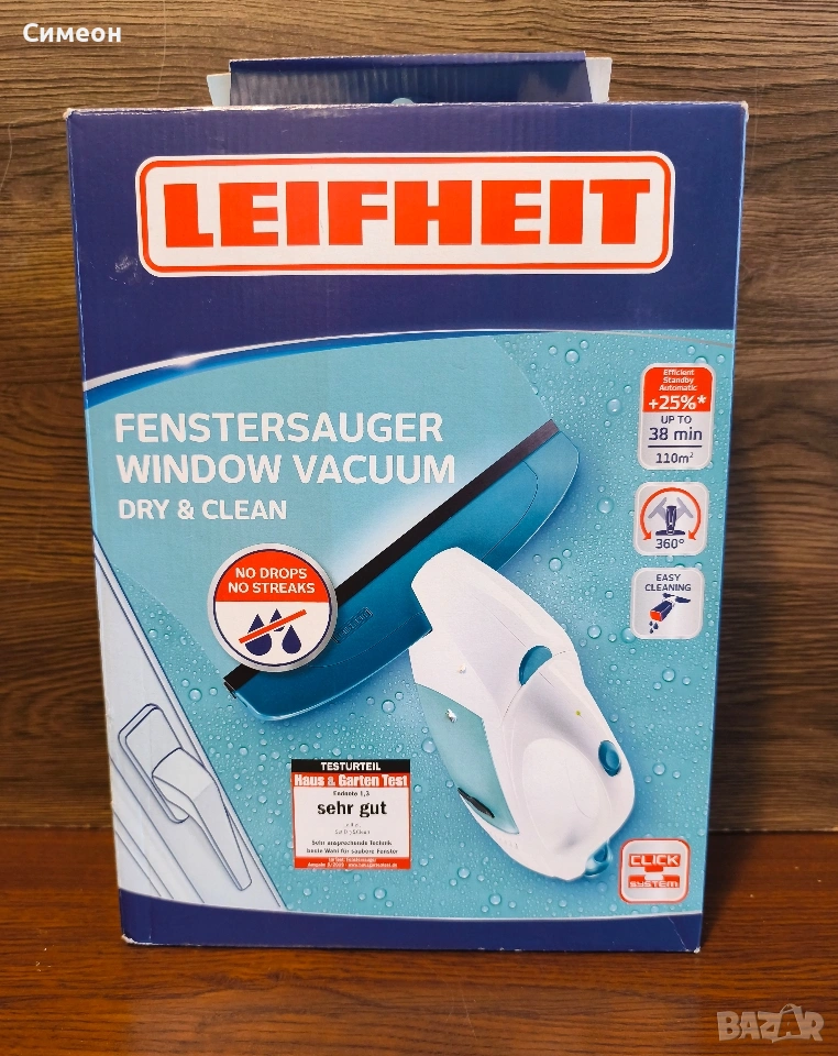 LEIFHEIT - Нов Вакуумен Уред за Почистване на Прозорци , снимка 1