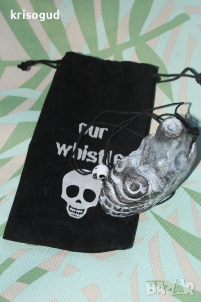 Забавна колекционерска глинена свирка на Ацтеките, мъртвешки звуци, снимка 1