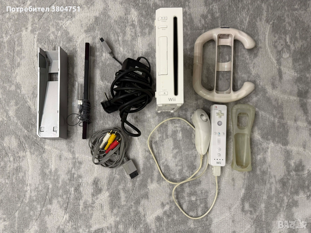 Nintendo Wii комплект + аксесоари | DVD не работи | Всичко друго ОК, снимка 1