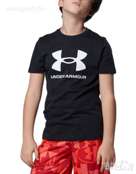 Детска тениска UNDER ARMOUR Sportstyle Logo Kids Tee Black, снимка 1