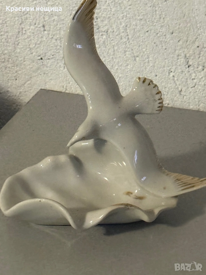 Стара порцеланова чинийка/пепелник, снимка 1