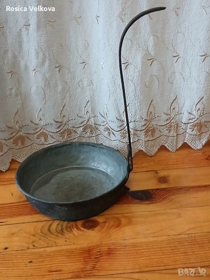 Стар ретро бъкърен тиган , снимка 1