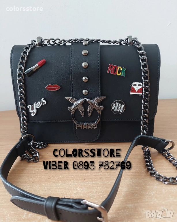 Луксозна черна чанта-VL114T, снимка 1