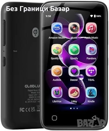 Нов Bluetooth MP3 плейър 160GB HiFi аудио WiFi Android система за музика, снимка 1