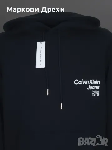 Calvin Klein Jeans Суичер с ЩАМПА на ГЪРБА - S M L XL XXL с Етикет, снимка 1 - Суичъри - 48733543