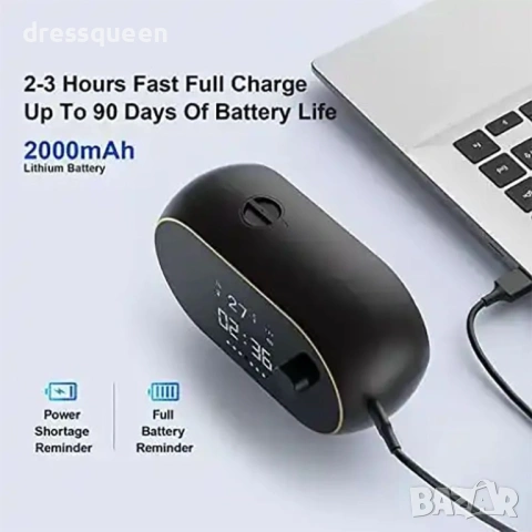 4495 Автоматичен диспенсър 500 мл с дигитален термометър (C/F) и часовник, снимка 5 - Други стоки за дома - 53875953