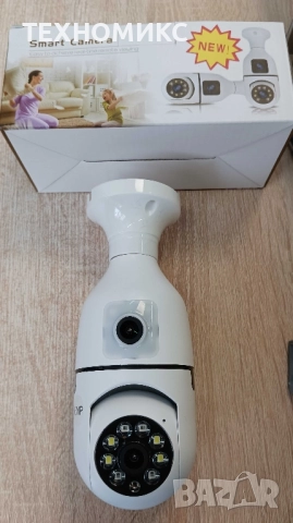 WiFi двойна IP камера – Full HD 1080P, 355° въртене, нощно виждане, снимка 3 - IP камери - 51762756