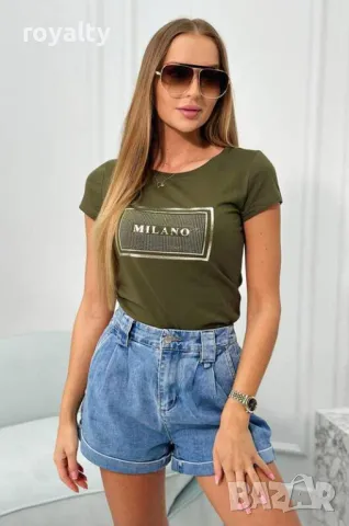 Дамска блуза цвят каки Два цвята , снимка 3 - Блузи с дълъг ръкав и пуловери - 50267057