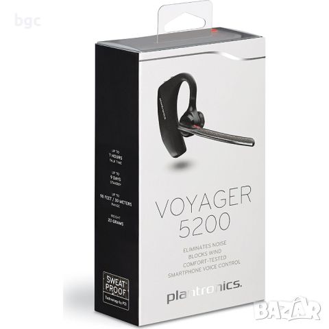 НОВА Слушалка Bluetooth Plantronics Voyager 5200 - 24 МЕСЕЦА ГАРАНЦИЯ, снимка 1 - Bluetooth слушалки - 46453335