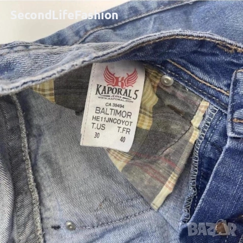 Мъжки дънки Kaporal 5 Baltimor, размер 30/32, сини, прави, снимка 4 - Дънки - 53020194