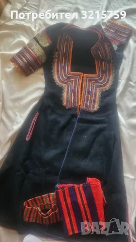 АВТЕНТИЧНА КЮСТЕНДИЛСКА САЯ НОСИЯ ,златна СЪРМА, пафти, снимка 12 - Антикварни и старинни предмети - 50348307