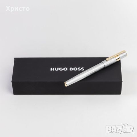 писалка HUGO BOSS Gear метал сребро и злато, включваща модернизирани шарки на ивици, снимка 6 - Ученически пособия, канцеларски материали - 46332164