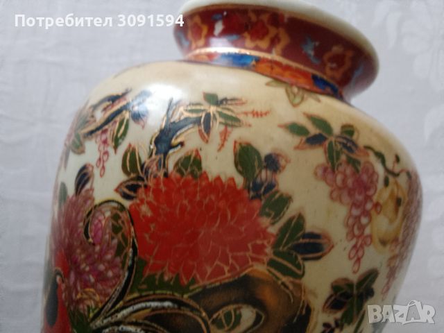 Стара ваза за цветя порцелан маркирана РИСУВАНА, снимка 2 - Антикварни и старинни предмети - 45402226