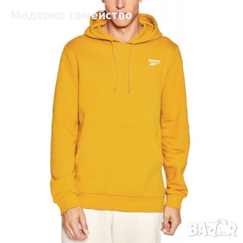 Мъжко спортно горнище reebok identity hoodie orange, снимка 1 - Суичъри - 46739505