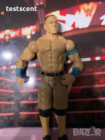 Екшън фигура WWE John Cena Джон Сина Mattel Basic Khaki Shorts Blue Bands figure играчка, снимка 3 - Други - 48438235