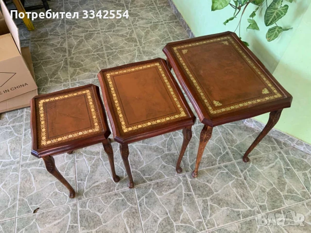 МАСА МАСИЧКА МАСИЧКИ ТИП ЗИГОН В СТИЛ ЧИПЪНДЕЙЛ-3 БР., снимка 4 - Антикварни и старинни предмети - 50847017