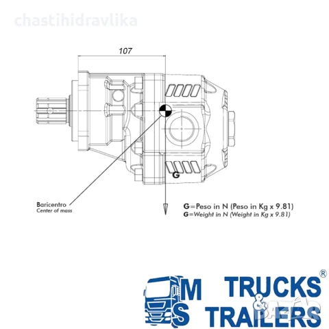 Зъбна помпа OMFB DTH 82 SLIM 10592810826, снимка 3 - Части - 51063169