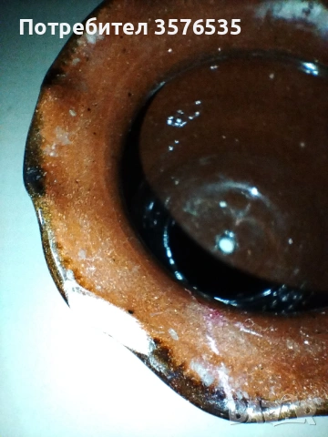 Лот 2 броя керамични саксии – битов стил (със забележка), снимка 9 - Саксии и кашпи - 53670986