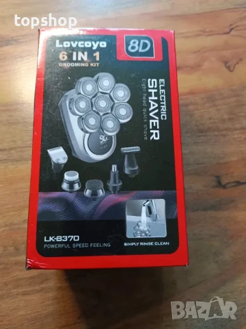 ЧИСТО НОВА Електрическа самобръсначка за мъже Lovcoyo 6 в 1 с подобрен водоустойчив комплект..., снимка 7 - Машинки за подстригване - 50501473
