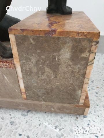 57см-20кг Carvin ЦAM статуетка/стара френска скулптура/фигура на кучета-немски овчарки, снимка 16 - Статуетки - 53483355