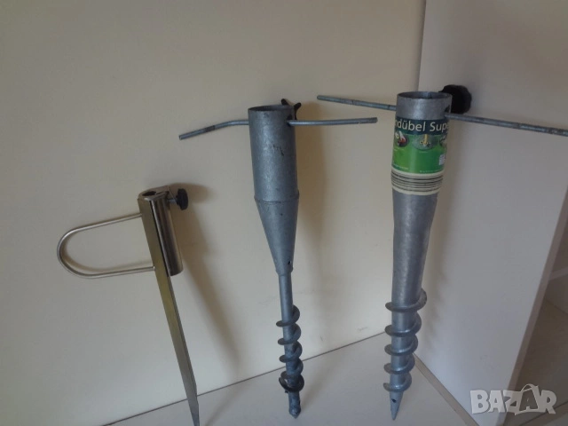 Нова винтова стойка за градински чадър - 3 бр., снимка 11 - Градински мебели, декорация  - 53740412